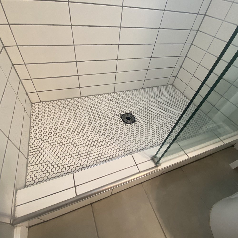 The after. Great work by Carlos to straighten and smooth the grout. And to seal it of course The after. Great work by Carlos to straighten and smooth the grout. And to seal it of course
