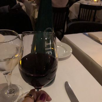 Il Pastaio - Our table setting with my Pinot Noir - Italian Near Me - Beverly Hills, California Il Pastaio - Our table setting with my Pinot Noir - Italian Near Me - Beverly Hills, California