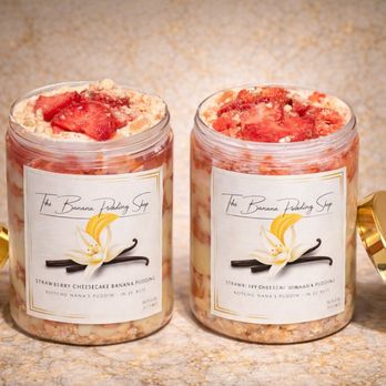 The Banana Pudding Shop - Strawberry Shortcake Cheesecake Banana Pudding - Desserts Near Me The Banana Pudding Shop - Strawberry Shortcake Cheesecake Banana Pudding - Desserts Near Me