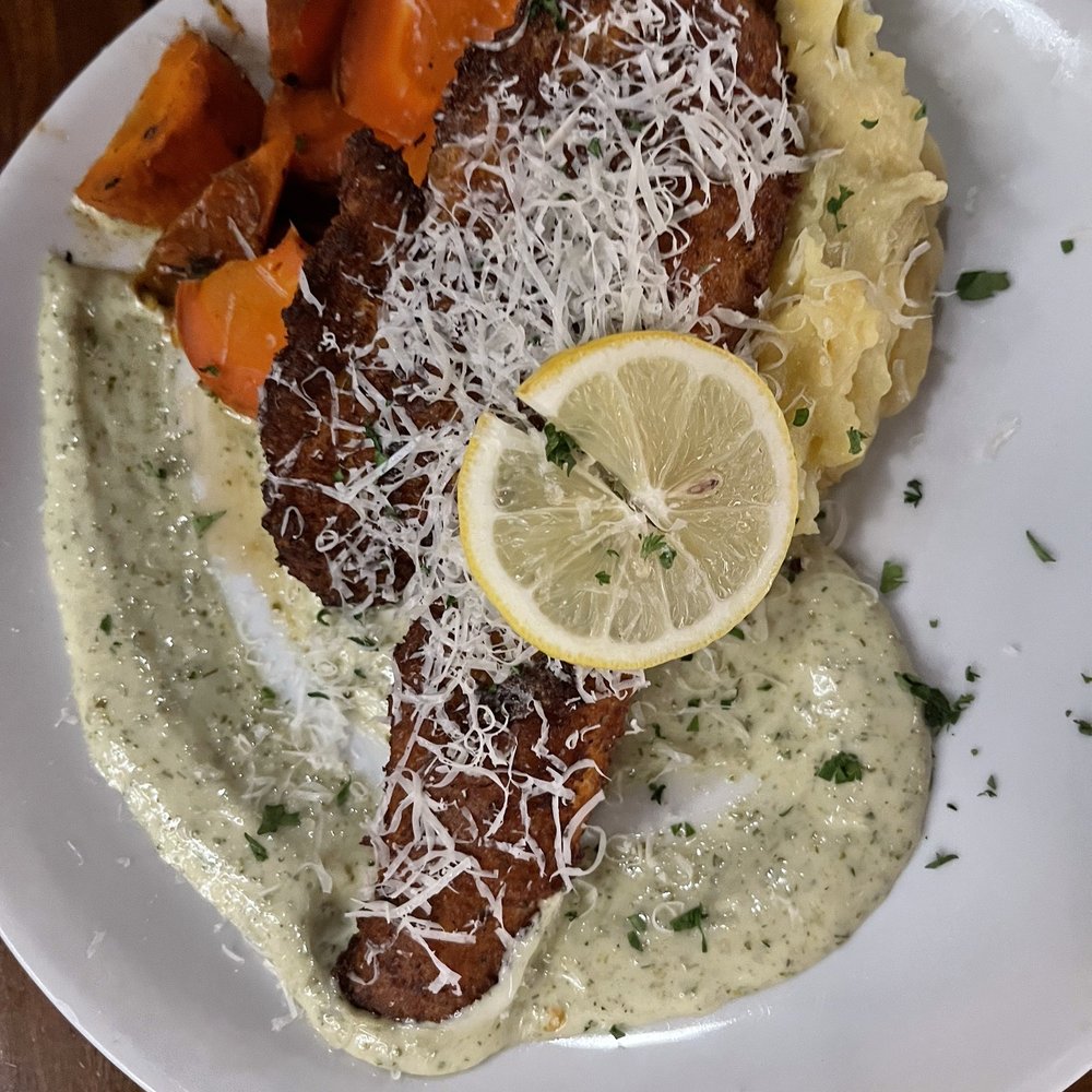 Silos Restaurant - Walleye with carrots and mashed potatoes - New American Near Me - Duluth, Minnesota Silos Restaurant - Walleye with carrots and mashed potatoes - New American Near Me - Duluth, Minnesota