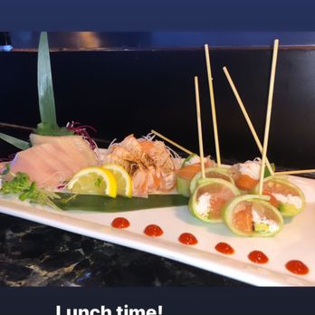 Shogun Restaurant - Yellow tail, seared salmon, and cucumber wrap sushi - Japanese Near Me - Corona, California