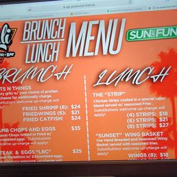 Brunch menu Brunch menu
