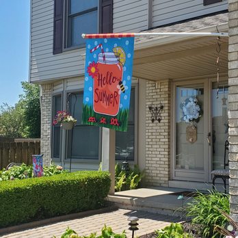 Menards - Love My New Colorful "Hello Summer" House Flag. Bought at Menard's - $7.99 with 11% Rebate.     6/21/2022 - Hardware Stores Near Me - Chesterfield, Michigan
