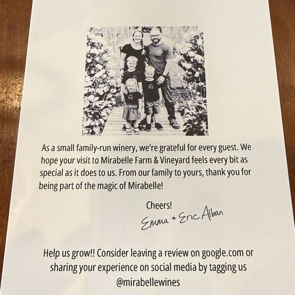 Mirabelle Farm & Vineyard - Wine Tasting Room Near Me - Ashville, Ohio
