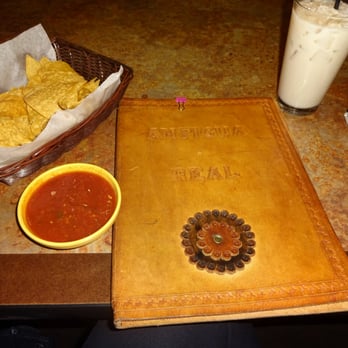 Antigua Real - Leather bound menu - Latin American Near Me - Mukwonago, Wisconsin Antigua Real - Leather bound menu - Latin American Near Me - Mukwonago, Wisconsin