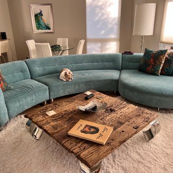 Rodriguez Upholstery - Before view of sectional. - Furniture Reupholstery Near Me - Indio, California