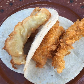 Omega - Fish tacos (crunchy and deep fried tempura) - Mexican Near Me - Cabo San Lucas, BCS