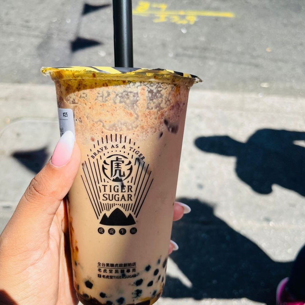 TIGER SUGAR - No. 3 Black Sugar Boba, Pearl & Chocolate Milk with Cream Mousse - Bubble Tea Near Me - Madison Heights, Michigan TIGER SUGAR - No. 3 Black Sugar Boba, Pearl & Chocolate Milk with Cream Mousse - Bubble Tea Near Me - Madison Heights, Michigan