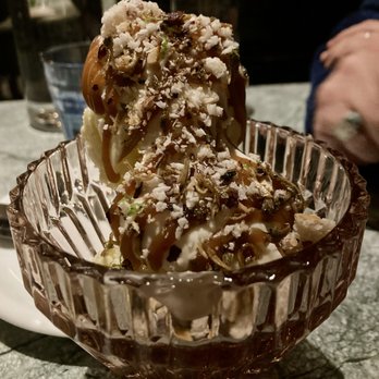 The Anchovy Bar - The tamarind caramel sundae with generous amounts of candied baby anchovies - Seafood Near Me - San Francisco, California The Anchovy Bar - The tamarind caramel sundae with generous amounts of candied baby anchovies - Seafood Near Me - San Francisco, California