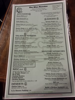 Menu photo 3 The Blue Rooster Flora, MS