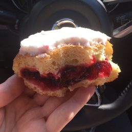 Blackberry filled donut