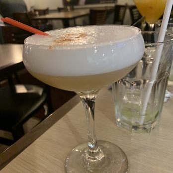 Rincon Limeño - Pesco - house special. Takes like Whisky Sour. You can add guava or mango. Delish! - Latin American Near Me - Boston, Massachusetts Rincon Limeño - Pesco - house special. Takes like Whisky Sour. You can add guava or mango. Delish! - Latin American Near Me - Boston, Massachusetts