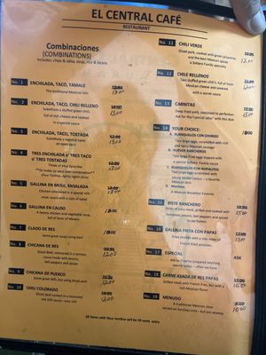 Menu photo 1 El Central Cafe Yuba City, CA