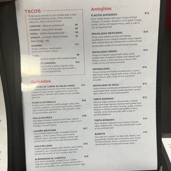 Domingo - Menu - Mexican Near Me - Little Elm, Texas