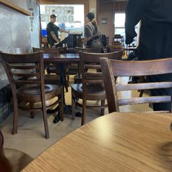 Dockside Fish & Chips - Inside. 5 tables only. Looks like this is a donut shop too!