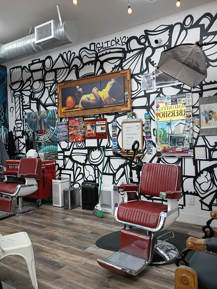 Slick’s Barber Shop Logo