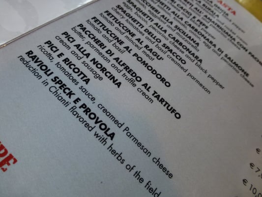 Menu photo 2 Spaccio Pasta Rome, RM Menu photo 2 Spaccio Pasta Rome, RM