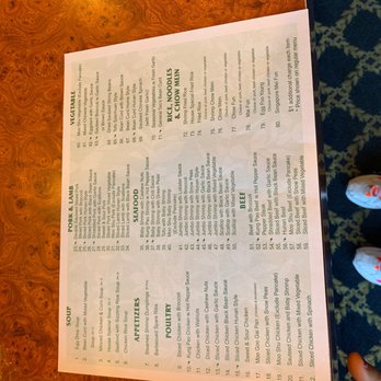 Hunan Cottage - a menu on a table - Chinese Near Me - Plainview, New York