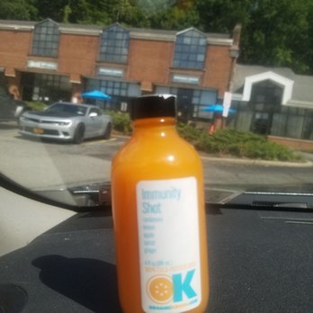 Organic Krush Kitchen & Eatery - $5 Immunity Shot. I like that it's in glass and not plastic - Juice Bars & Smoothies Near Me - Roslyn, New York