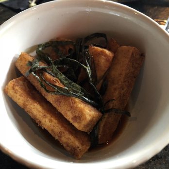 Hanzo - Tofu (fried and layer over dashi sauce) - Sushi Bars Near Me - San Antonio, Texas Hanzo - Tofu (fried and layer over dashi sauce) - Sushi Bars Near Me - San Antonio, Texas