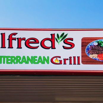 Alfred's Mediterranean Grill - Restaurant Sign - Mediterranean Near Me - Tulsa, Oklahoma