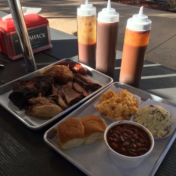 The Rib Shack - We went head on with the six meat sampler, brisket, ribs, tri-tip, pulled pork, sausage, chicken. - Barbeque Near Me - Fallbrook, California