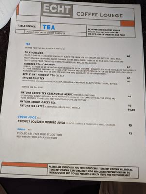 Menu photo 5 ECHT Coffee House Pittsburgh, PA