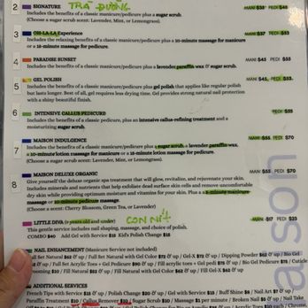 Maison Nail Spa - The menu - Nail Salons Near Me - Calabasas, California