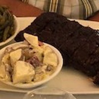 Gertrude's - Ed's BBQ Baby Back Pork Ribs, potato salad, greenbeans with bacon - New American Near Me - Baltimore, Maryland