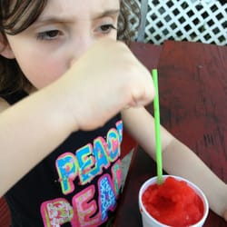 Tropical Snowball & Stuff - Enjoying a cotton candy snow one.