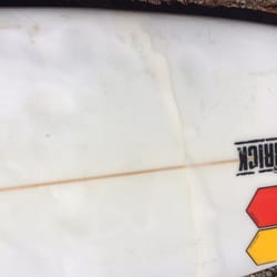 Max McDonald Surfboard Repair - Top side of the broken board. Done perfect.