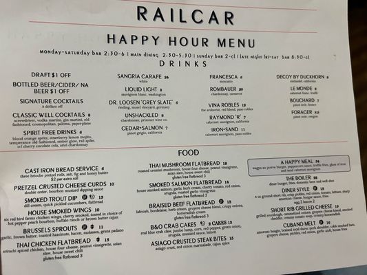 Menu photo 2 Railcar Modern American Kitchen Omaha, NE