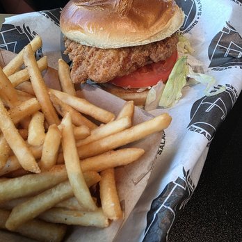 EZ's Brick Oven - Crispy chicken sandwich with fries - Burgers Near Me - San Antonio, Texas EZ's Brick Oven - Crispy chicken sandwich with fries - Burgers Near Me - San Antonio, Texas