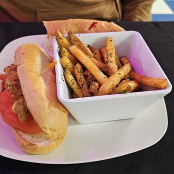 Bushwood Dockside Grill - Poorboy and fries. - Seafood Near Me - Bushwood, Maryland Bushwood Dockside Grill - Poorboy and fries. - Seafood Near Me - Bushwood, Maryland
