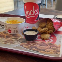 Jack's Family Restaurant - Mac and cheese, fried pickles, sweet tea.