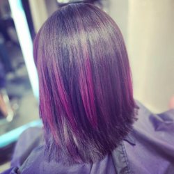 Liz Chambers - Magenta and purple balayage and keratin treatment