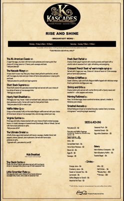 Menu photo 3 Kascades Virginia Beach, VA Menu photo 3 Kascades Virginia Beach, VA