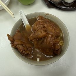My pig knuckles with noodle soup, 47 HKD or $6.06 USD. My pig knuckles with noodle soup, 47 HKD or $6.06 USD.