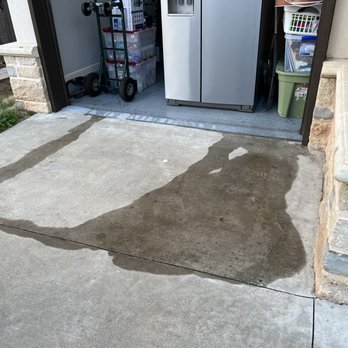 Williams Plumbing & Drain Service - The is the water leaking out of our garage because the plumber did not tighten the fittings properly - Plumbing Near Me - Tulsa, Oklahoma