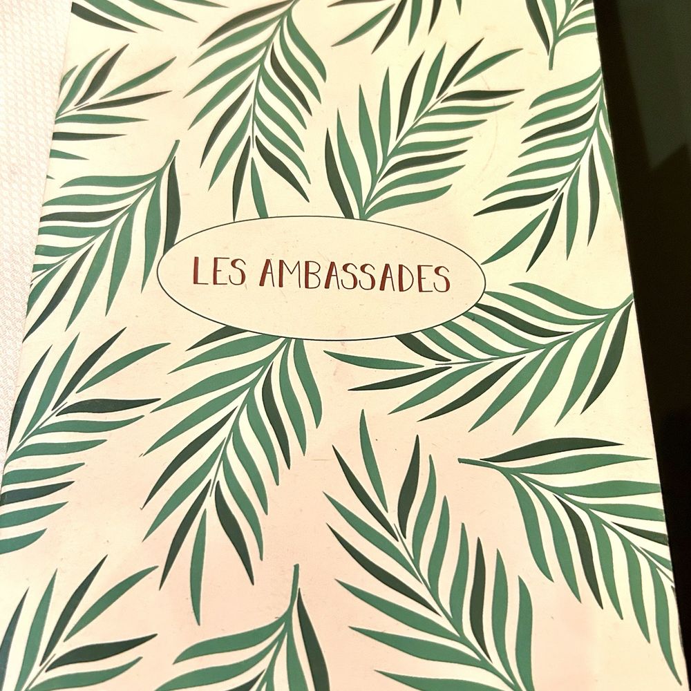 Les Ambassades - Stylish menu - French Near Me - Paris, 75 Les Ambassades - Stylish menu - French Near Me - Paris, 75