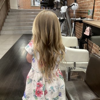 Salon Kiklo - My daughters first hair cut by Brittany - Hair Salons Near Me - New Canaan, Connecticut