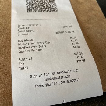 Biscuits and Bourbon - Oh my God! What an affordable happy hr for dinner!! If you scan the QR code you can just pay online. - New American Near Me - Henderson, Nevada Biscuits and Bourbon - Oh my God! What an affordable happy hr for dinner!! If you scan the QR code you can just pay online. - New American Near Me - Henderson, Nevada
