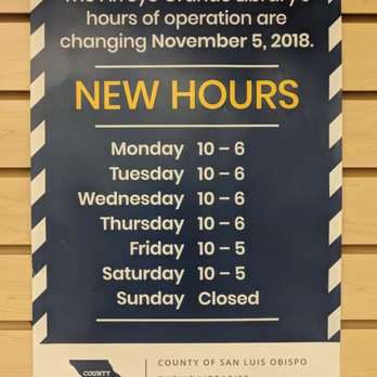 Arroyo Grande Library - Hours as of 11/5/2018 - Libraries Near Me - Arroyo Grande, California Arroyo Grande Library - Hours as of 11/5/2018 - Libraries Near Me - Arroyo Grande, California
