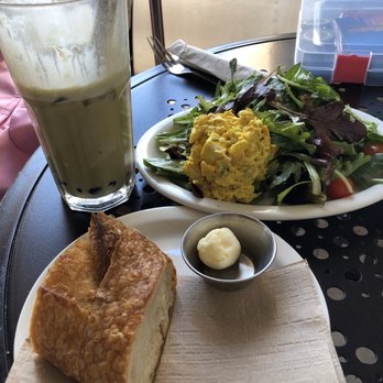 Urth Caffé-Pasadena - Rising sun boba with curry chicken salad - Cafes Near Me - Pasadena, California Urth Caffé-Pasadena - Rising sun boba with curry chicken salad - Cafes Near Me - Pasadena, California
