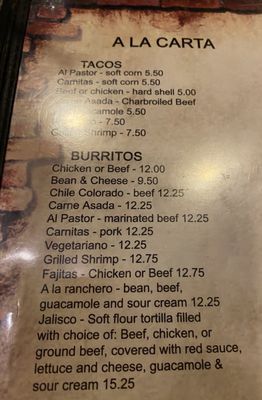 Menu photo 1 Don Chato Acton, CA