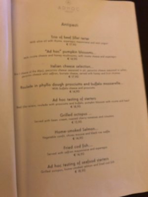 Menu photo 4 Ad Hoc Rome, RM Menu photo 4 Ad Hoc Rome, RM