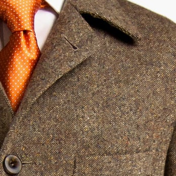 True Fitted by M. Kenny's - Close up of a Custom Holland & Sherry Tweed Coat - Bespoke Clothing Near Me - Tustin, California True Fitted by M. Kenny's - Close up of a Custom Holland & Sherry Tweed Coat - Bespoke Clothing Near Me - Tustin, California