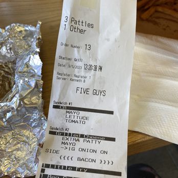Five Guys - Order - Burgers Near Me - Plano, Texas