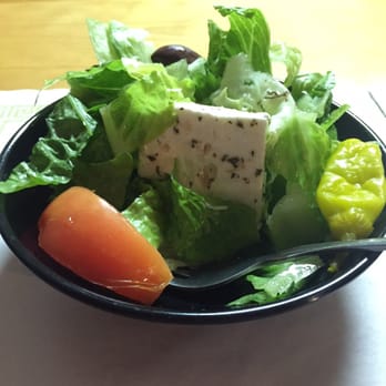 Leda's Pizza Restaurant - Greek salad with a delicious chunk of fresh feta! - Pizza Near Me - Fairlee, Vermont