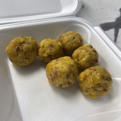BoriChino Restaurant - Mofongo balls, they were alright I just wished they had bigger cups for the sauce